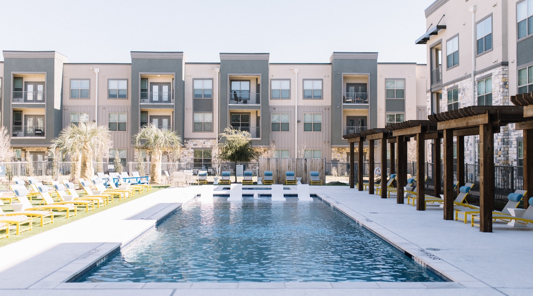 pool with ample seating nearby