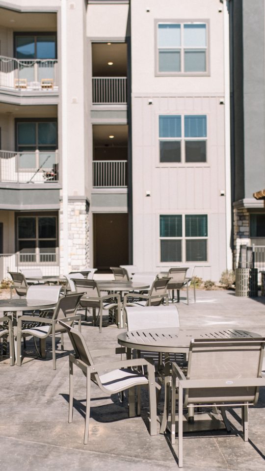 patio at The Lofts at Allen Ridge